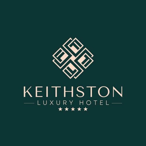 Green and Beige Minimalist Luxury Hotel Logo
